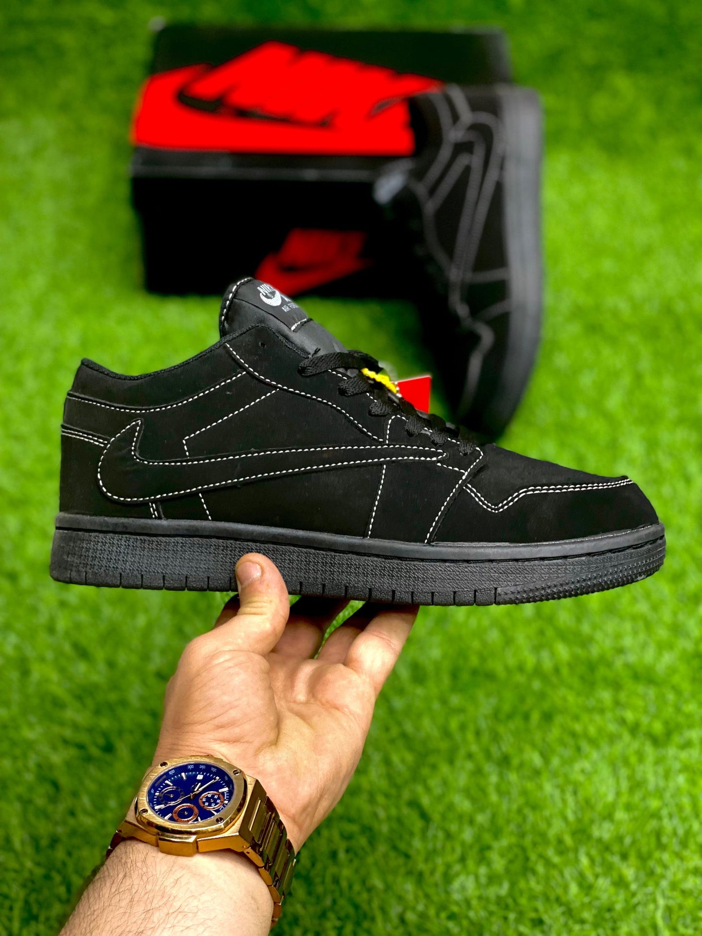 Air Jordan 1 Low x Travis Scott Black Phantom - Duad (ض)