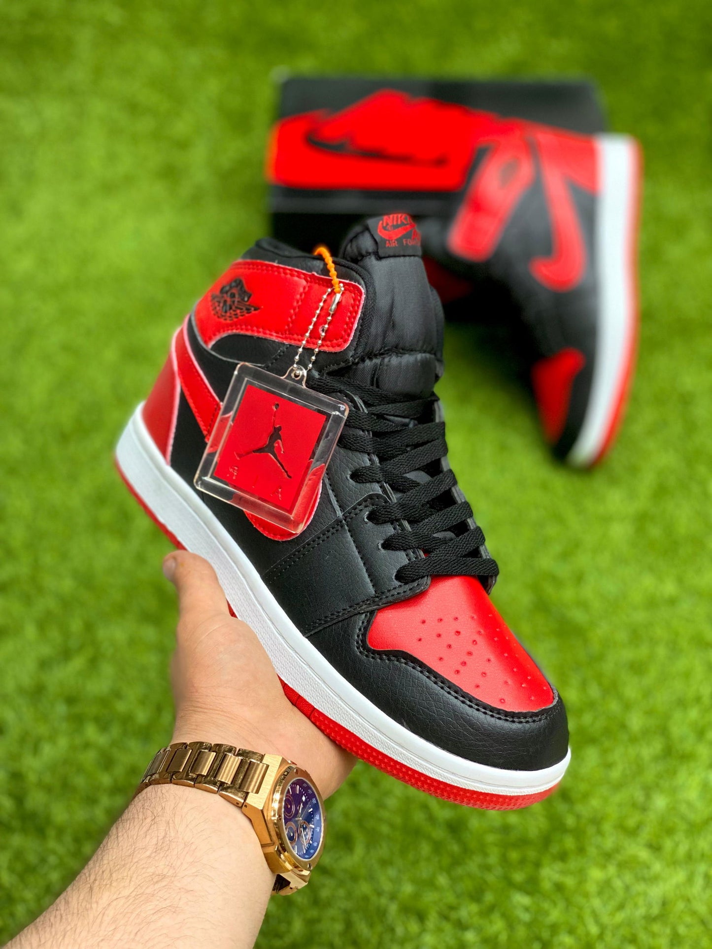 Air Jordan 1 Mid Gym Red Black White - Duad (ض)