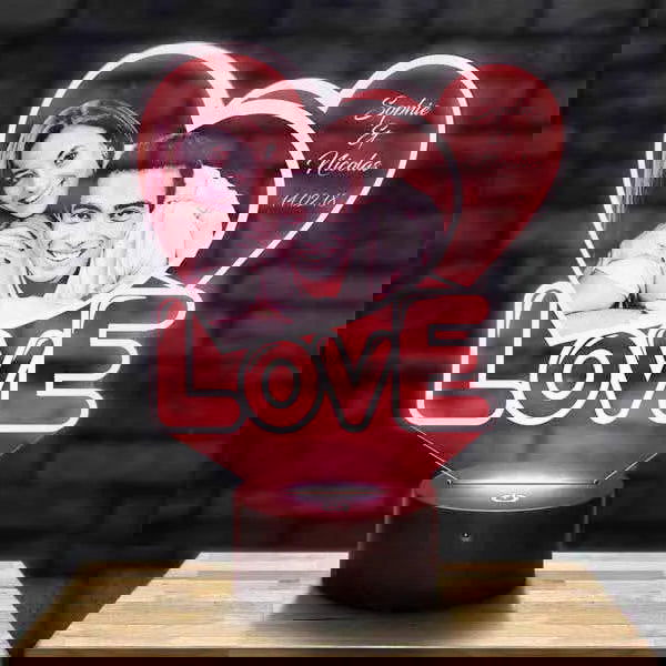Custom Love Double Heart Lamp - Duad (ض)