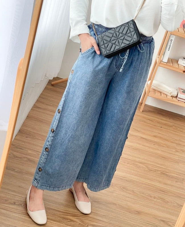 Elegant Wide Leg Trousers - Duad (ض)
