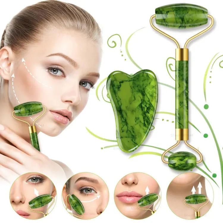 Jade Face Roller & Gua Sha - Duad (ض)