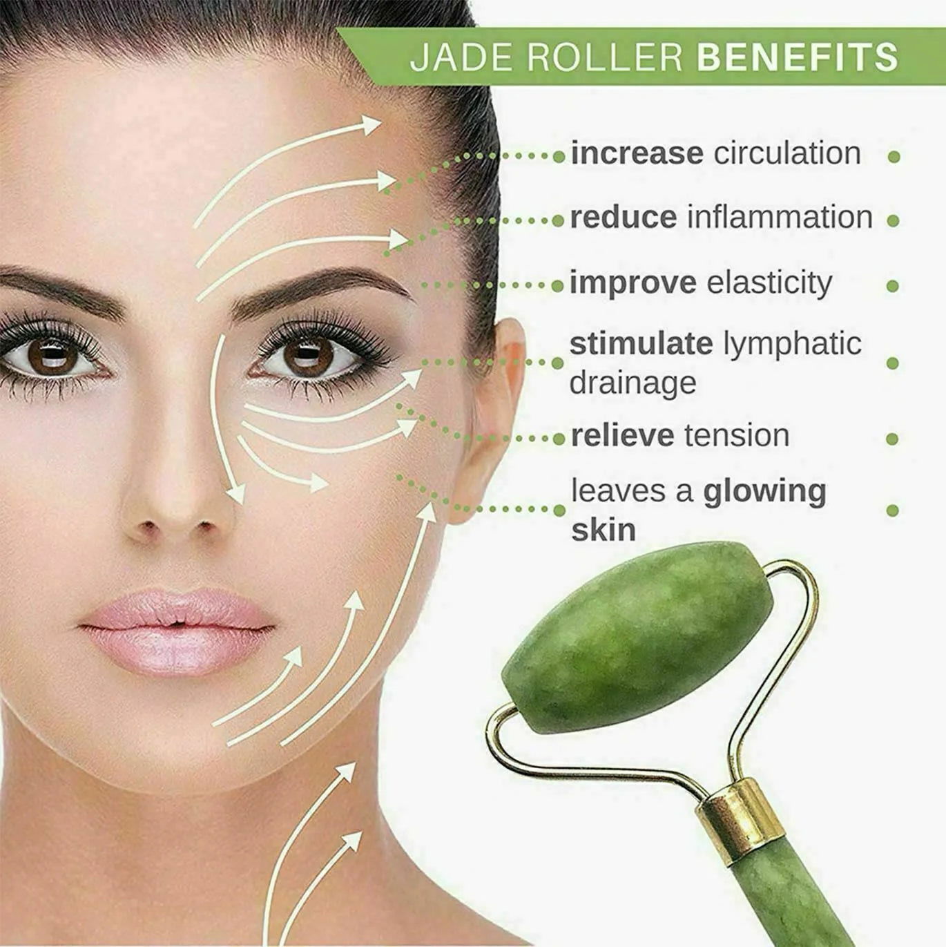 Jade Face Roller & Gua Sha - Duad (ض)