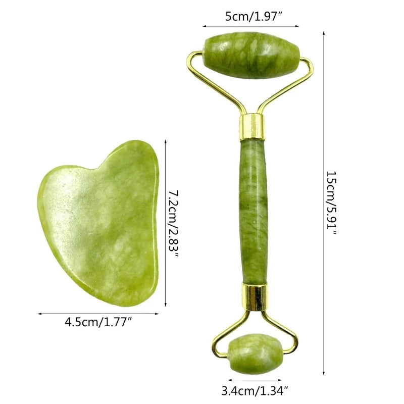 Jade Face Roller & Gua Sha - Duad (ض)