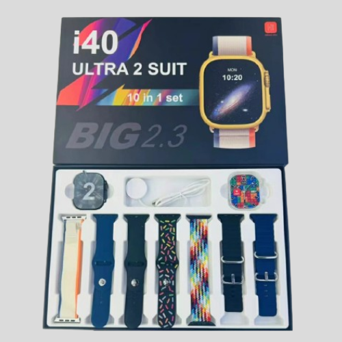 i40 Ultra 2 Suit 10 in 1 Smartwatch - Duad (ض)
