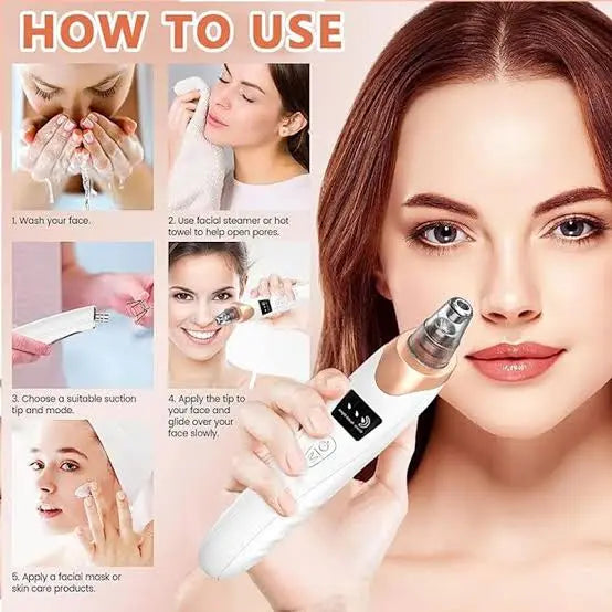5 In 1 Blackheads Removing Device Electric Derma Suction Machine Duad (ض)