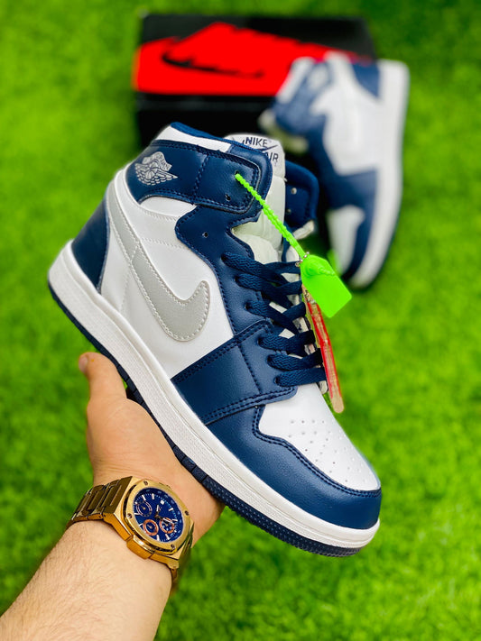 Air Jordan 1 Mid Blue Grey White - Duad (ض)