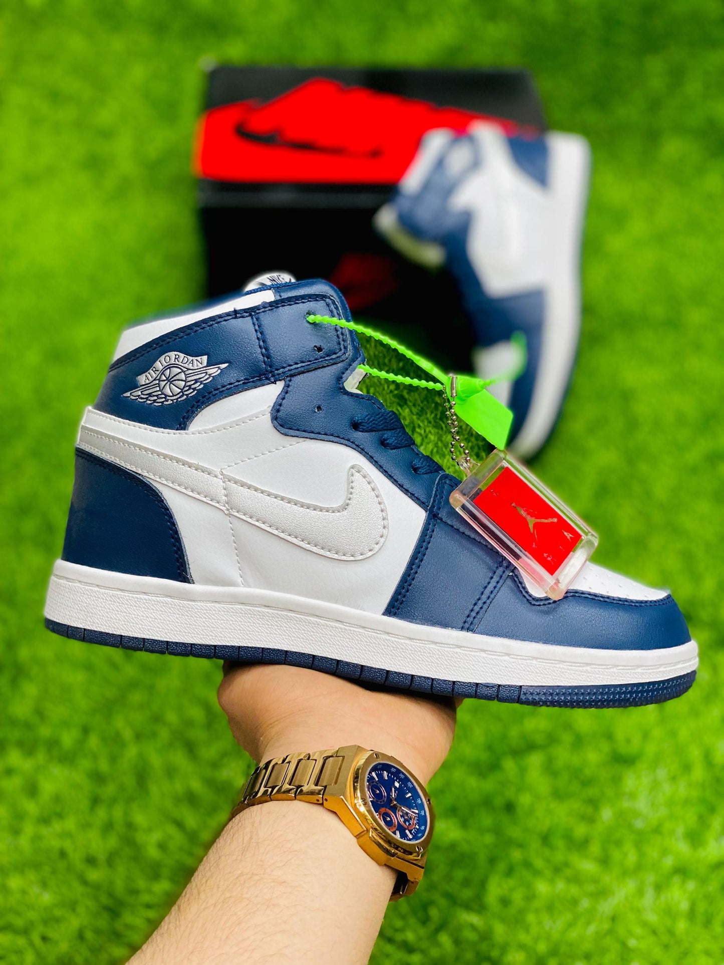 Air Jordan 1 Mid Blue Grey White - Duad (ض)