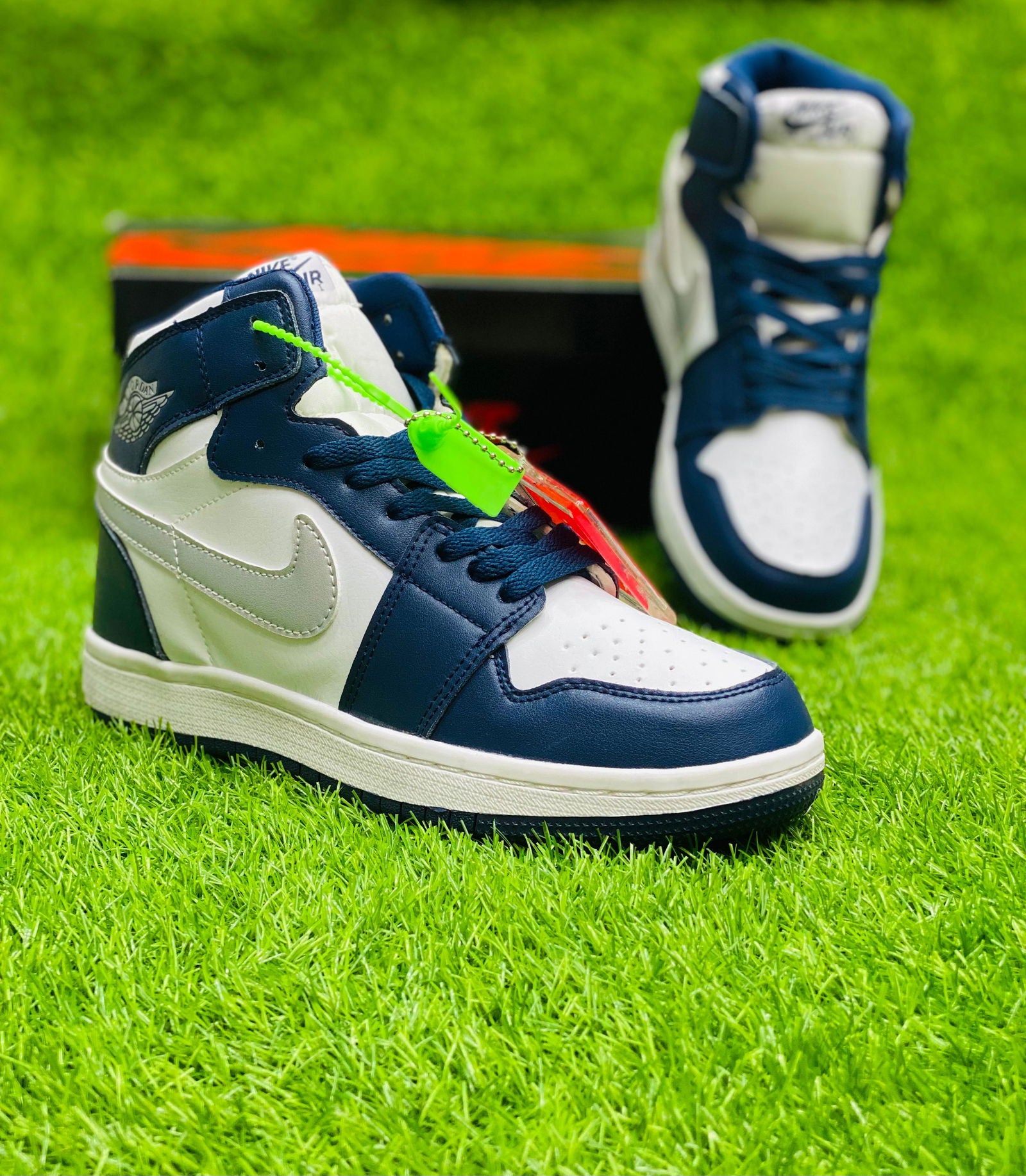 Air Jordan 1 Mid Blue Grey White - Duad (ض)