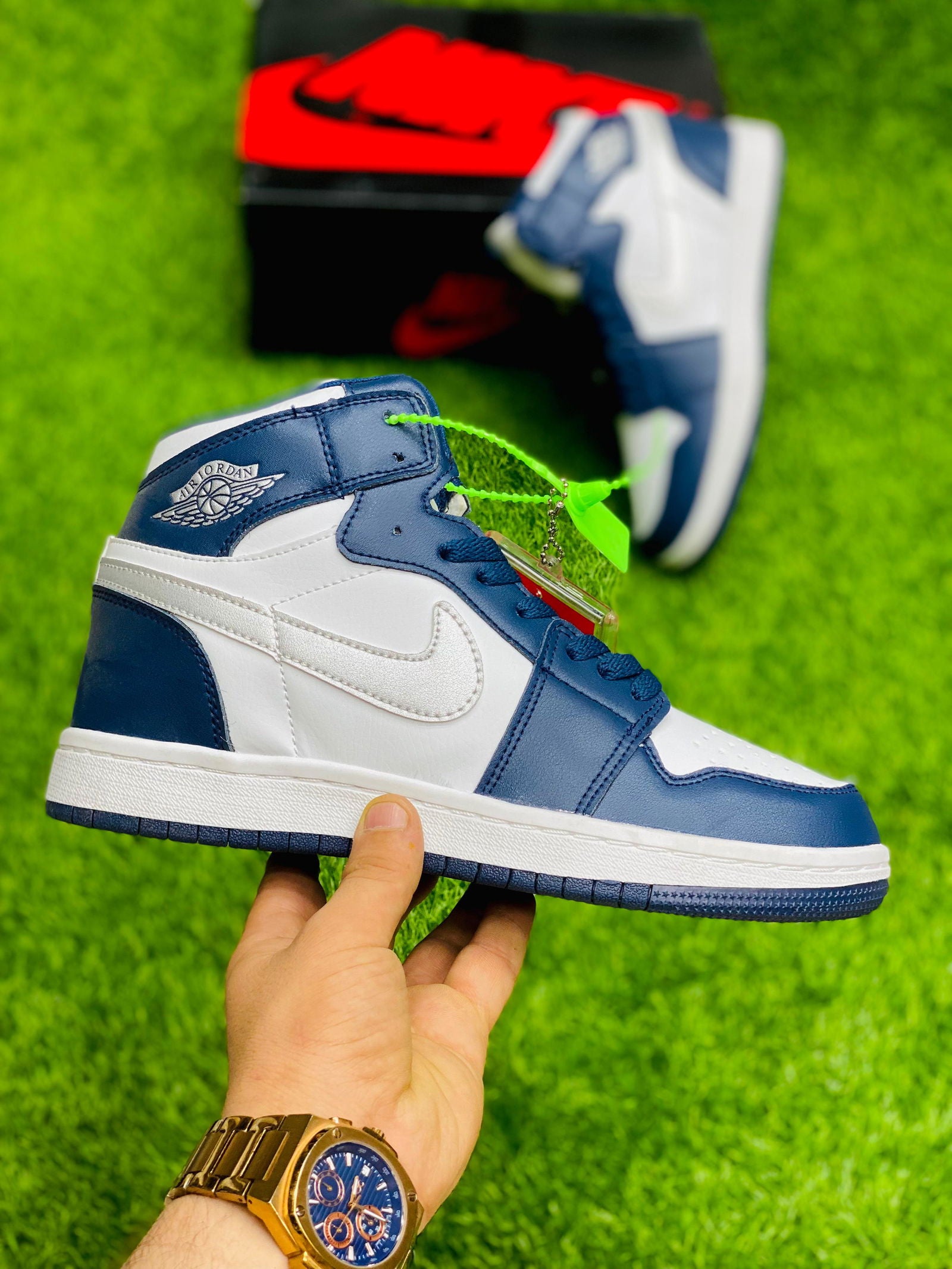 Air Jordan 1 Mid Blue Grey White - Duad (ض)