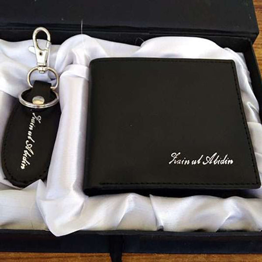 Customized Leather Wallet and Keychain - Duad (ض)