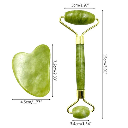 Jade Face Roller & Gua Sha - Duad (ض)