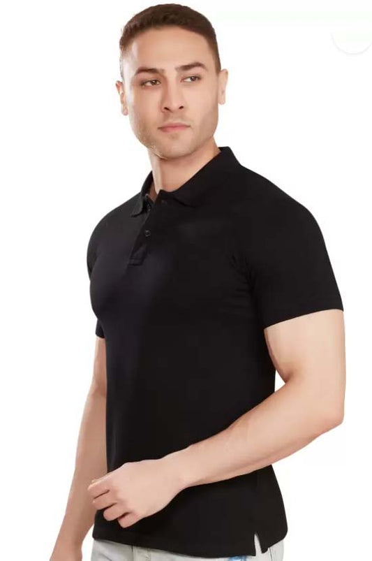 Legendary Black Polo Neck T-Shirt - Duad (ض)