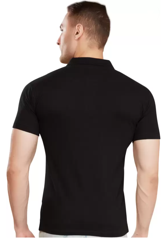 Legendary Black Polo Neck T-Shirt - Duad (ض)