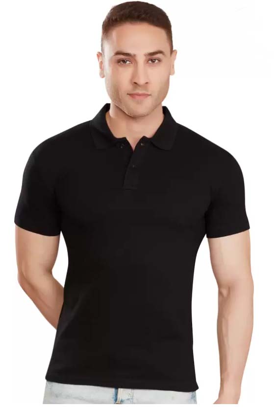 Legendary Black Polo Neck T-Shirt - Duad (ض)