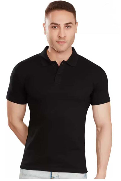 Legendary Black Polo Neck T-Shirt - Duad (ض)