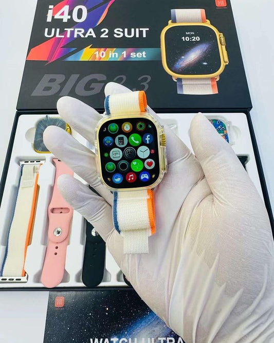 i40 Ultra 2 Suit 10 in 1 Smartwatch - Duad (ض)